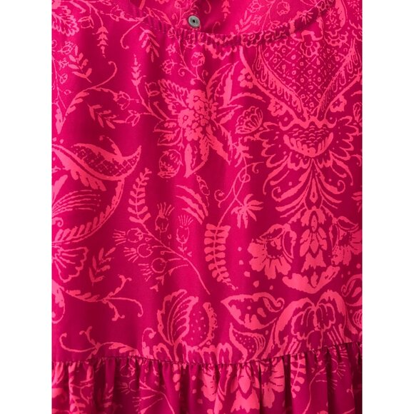 Urban Outfitters Ecote Magenta Sleeveless Floral Dress With Back Snap Detail S - Picture 11 of 13